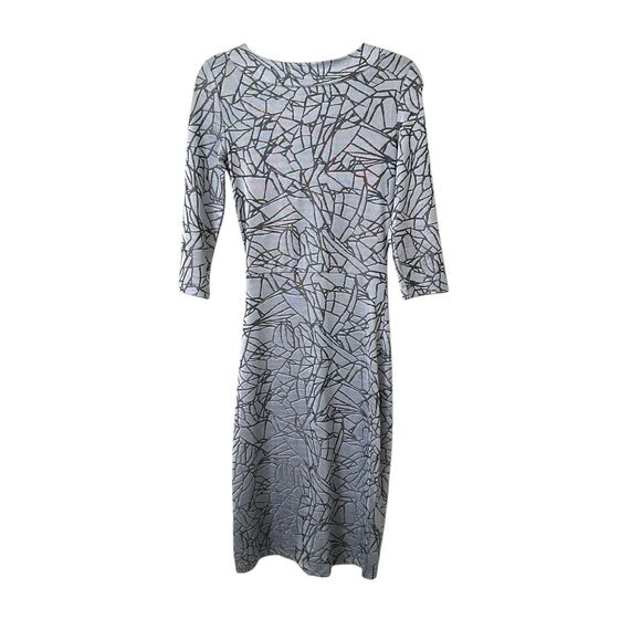 FRENCH CONNECTION Faux Wrap Fitted Knee Length Dress Sz 6‎ - Picture 2 of 5